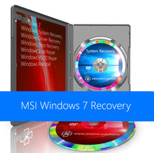 Load image into Gallery viewer, MSI Windows 7 System Recovery Restore Reinstall Boot Disc DVD USB
