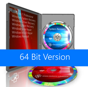 HP Windows 7 System Recovery Restore Reinstall Boot Disc DVD USB