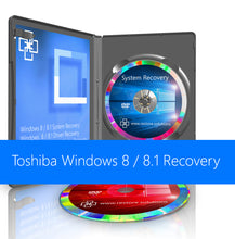 Cargar imagen en el visor de la galería, Toshiba Windows 8 / 8.1 Recovery Reinstall Repair 64 Bit Boot DVD

