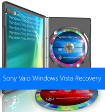 Load image into Gallery viewer, Sony Vaio Windows Vista System Recovery Restore Reinstall Boot Disc DVD USB
