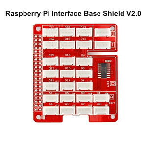 Base Shield V2.0 Raspberry Pi 4B Gpio Breadboard UART I2C Analog Digital Interface JST 2.0mm Connection for Raspberry Pi 3B+