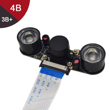 Cargar imagen en el visor de la galería, Raspberry Pi 4 Night Vision Fisheye Camera 5MP OV5647 130 Degree Focal Adjustable Camera
