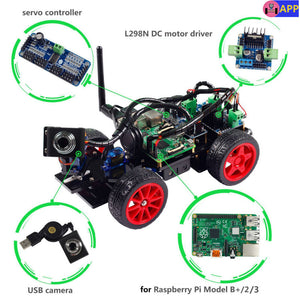 Smart Remote Control Video Car Kit for Raspberry Pi 3+ Android APP For RPi 3 Model B+ B 2B 1 B+